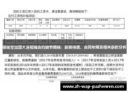 穆谢奎加盟大连鲲城合约细节揭晓:薪资待遇、合同年限及相关条款分析 穆谢奎加盟大连鲲城合约细节揭晓:薪资待遇、合同年限及相关条款分析